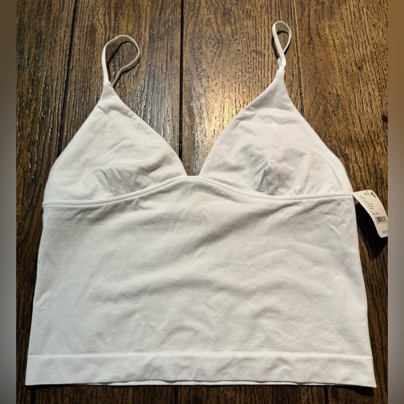 Free People Movement Luna Tencel Triangle Cami in White Size Med/Large NWT - Picture 5 of 9